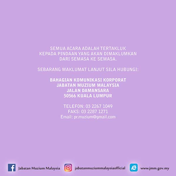 Program 2019 Jabatan Muzium Malaysia