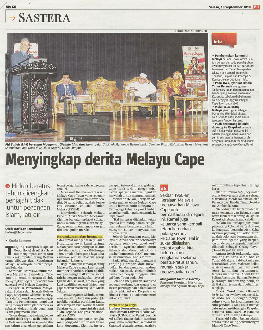 Menyingkap Derita Melayu Cape