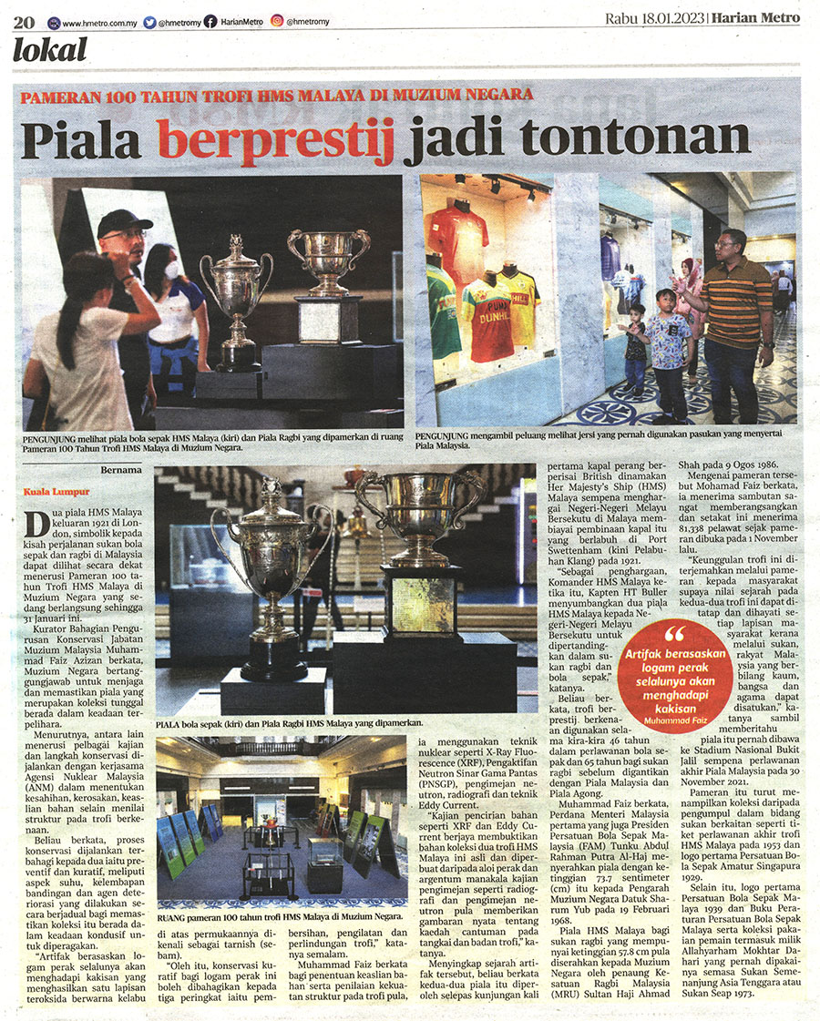 (Harian Metro) Piala Berprestij Jadi Tontonan (18/01/23)