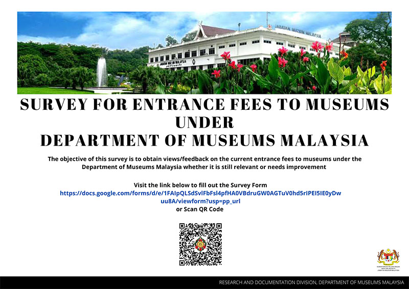 Survey Form: Entrance Fees To Museums Under Department of Museums of Malaysia