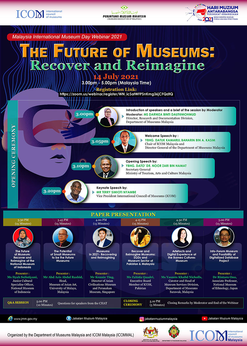Malaysia International Museum Day Webinar 2021: The Future of Museums: Recover and Reimagine