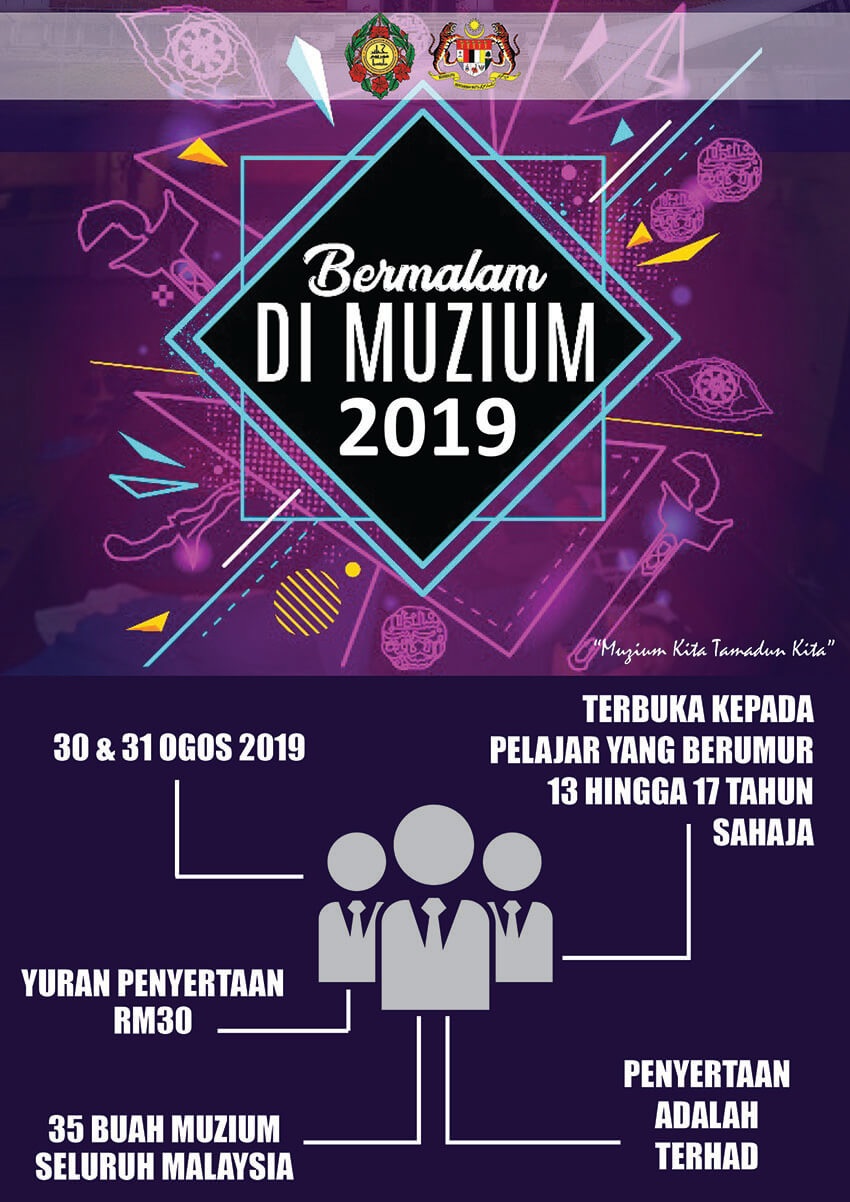 Poster Bermalam di Muzium 2019