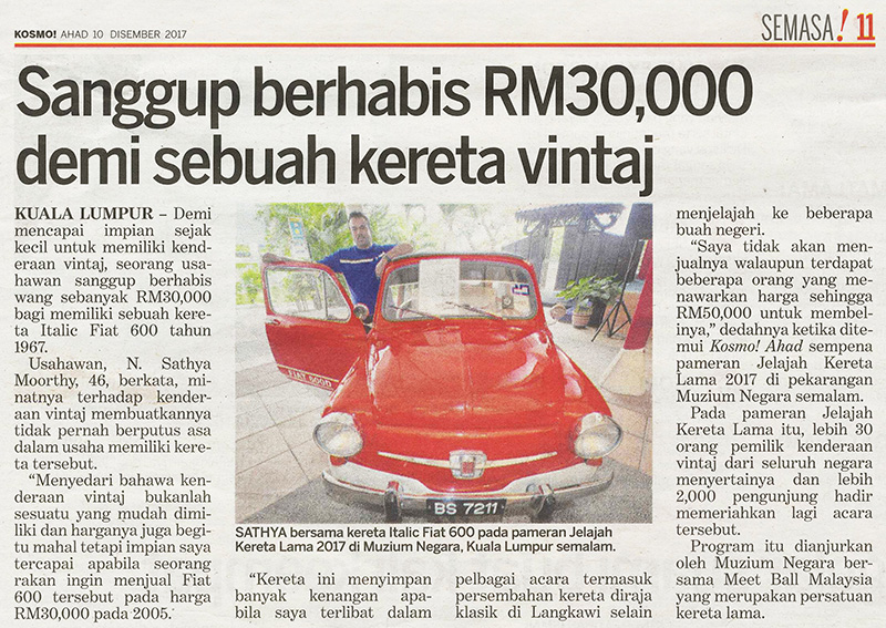 Sanggup Berhabis RM30,000 Demi Sebuah Kereta Vintaj