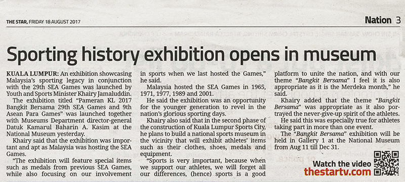 Sporting history exhibition opens in museum