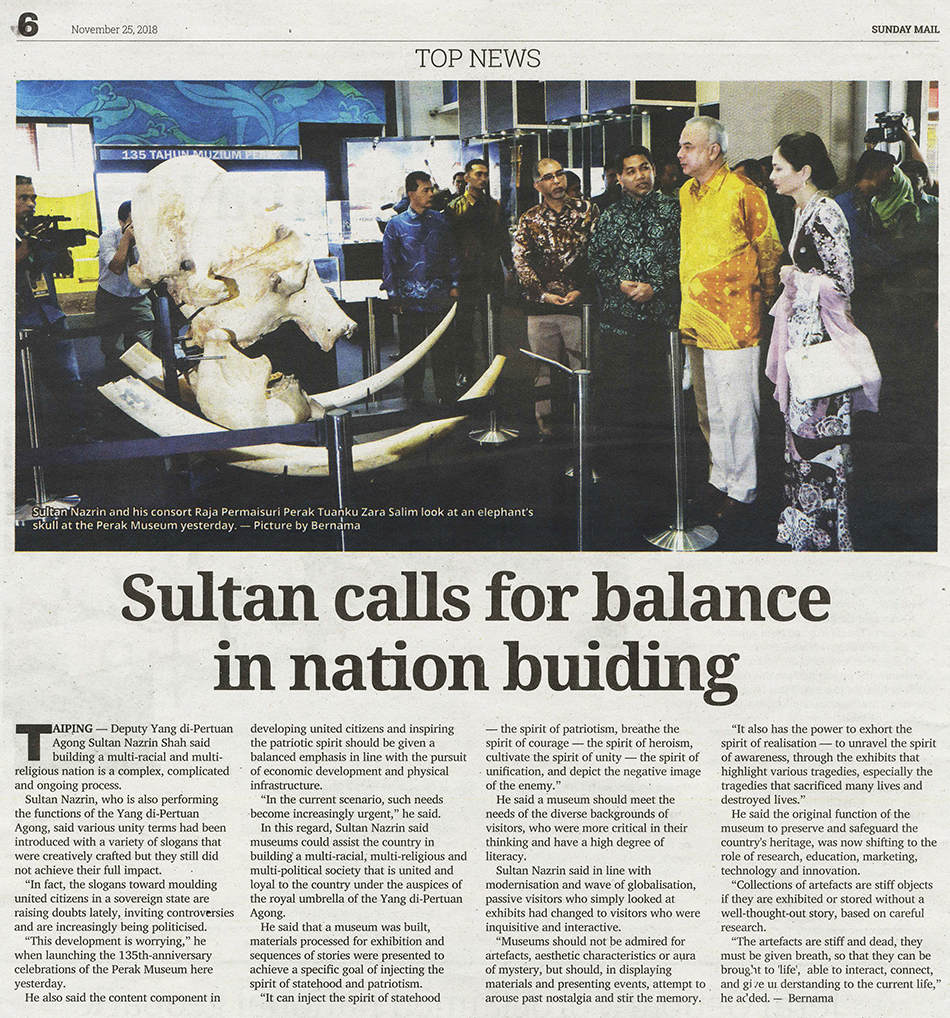 Sultan calls for balance in nation buiding