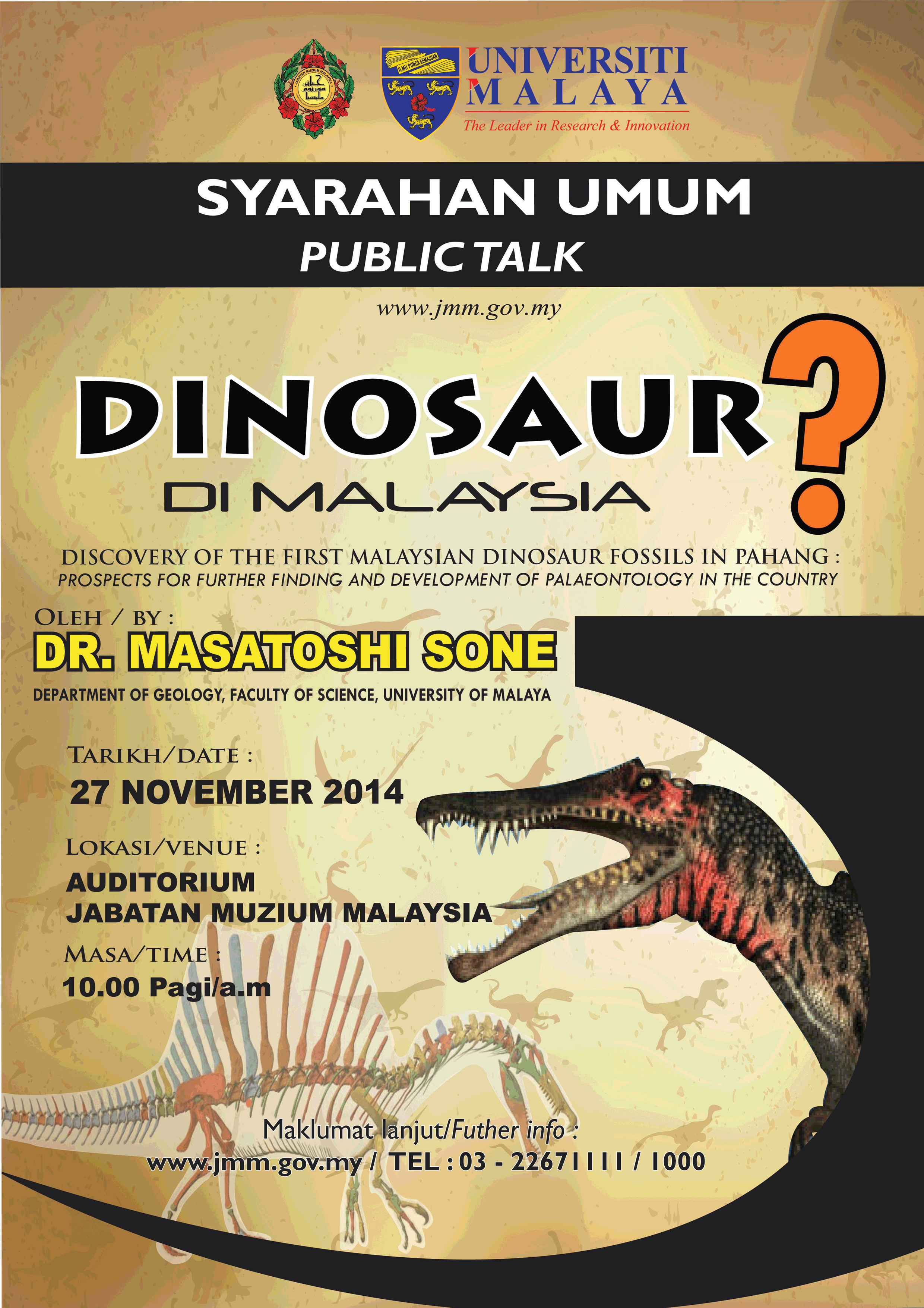Syarahan Umum : Dinosaur Di Malaysia?