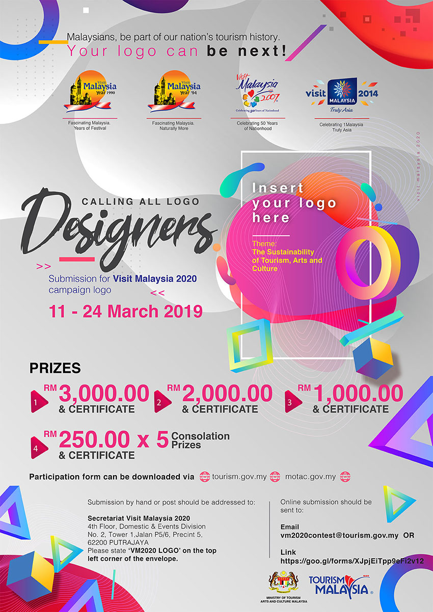 Call For Entries: Visit Malaysia 2020 Logo Competition