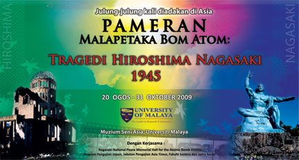 Banner Pameran Malapetaka Bom Atom: Tragedi Hiroshima & Nagasaki 1945