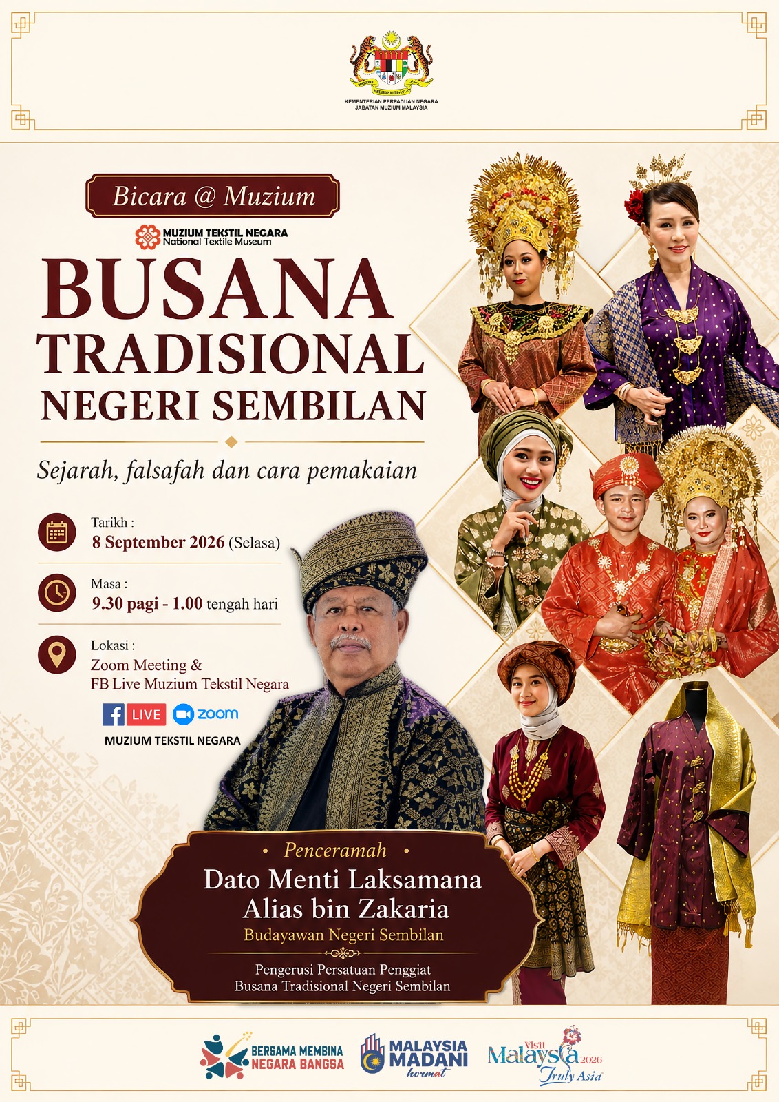 Bicara@Muzium Tekstil Negara: Busana Tradisional Negeri Sembilan