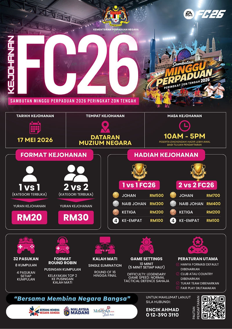 Sambutan Minggu Perpaduan Peringkat Zon Tengah 2026: Kejohanan FC 2026